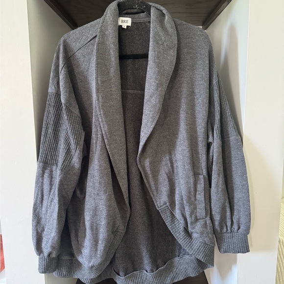 BKE Charcoal Knit Cardigan - Picture 1 of 3